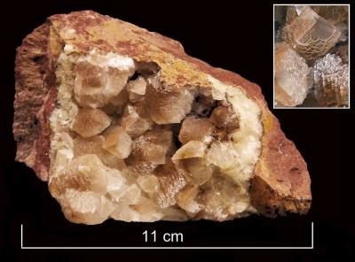 Calcite vhug, Blaengwynlais. Bill Bagley Rocks and Minerals